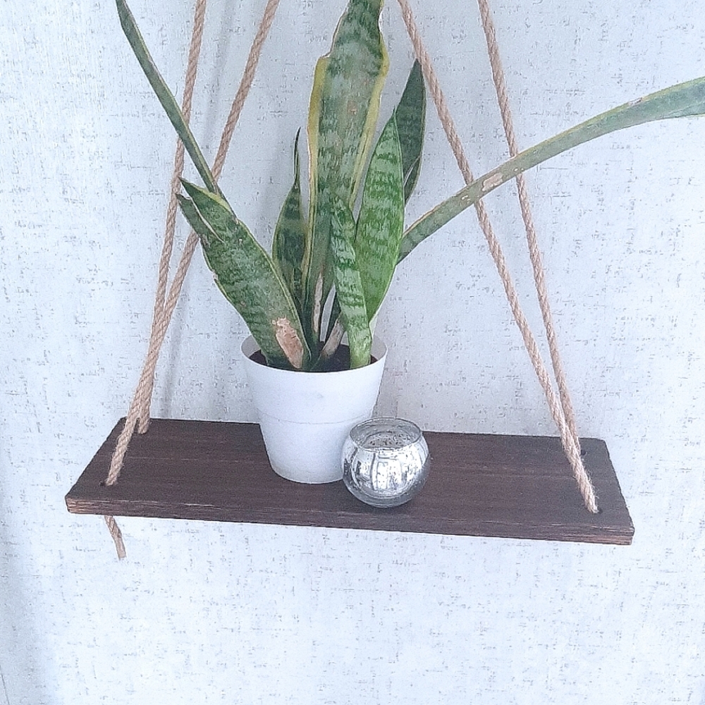 Set of Rustic Hanging Shelves